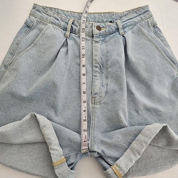 ROTATE By Birger Christensen High Rise Light Blue Denim Shorts - Picture 11 of 15